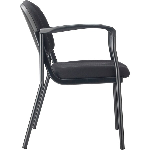 Contoured Chair With Arms, Fabric Upholstery, Black